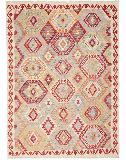 Tappeto Kilim Afghanistan beige giallo 173x235