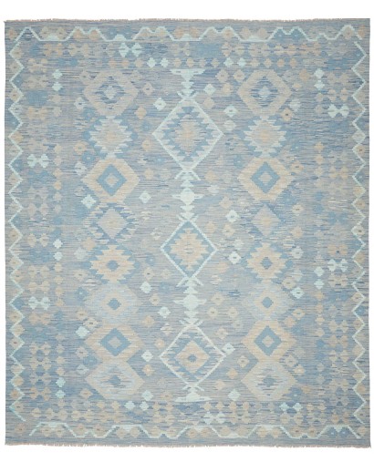 Tappeto Kilim Afghanistan azzurro grigio 252x295
