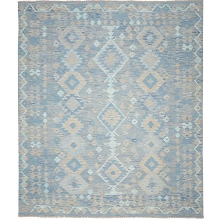 Tappeto Kilim Afghanistan azzurro grigio 252x295