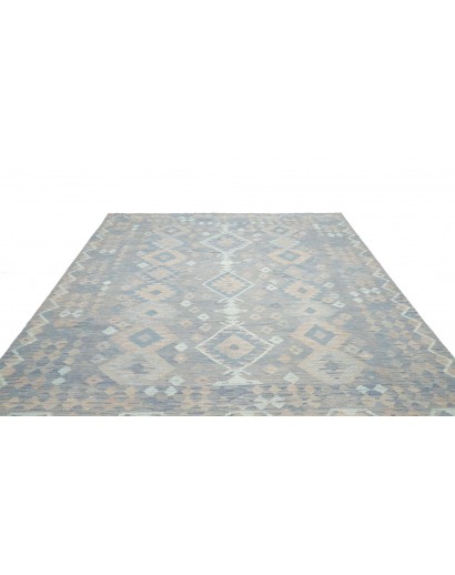 Tappeto Kilim Afghanistan azzurro grigio 252x295
