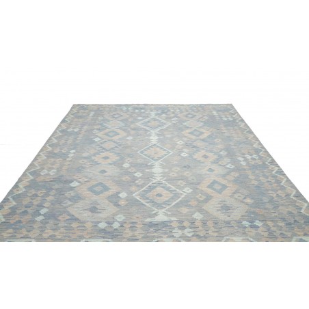 Tappeto Kilim Afghanistan azzurro grigio 252x295
