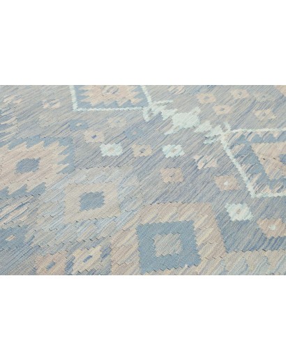 Tappeto Kilim Afghanistan azzurro grigio 252x295