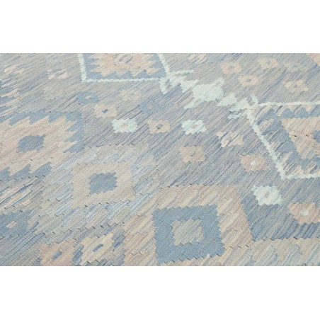 Tappeto Kilim Afghanistan azzurro grigio 252x295