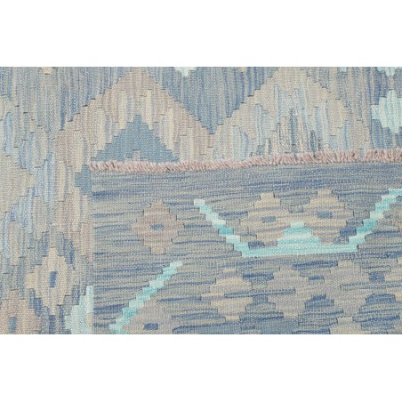 Tappeto Kilim Afghanistan azzurro grigio 252x295