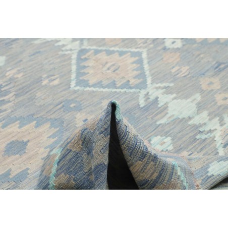Tappeto Kilim Afghanistan azzurro grigio 252x295