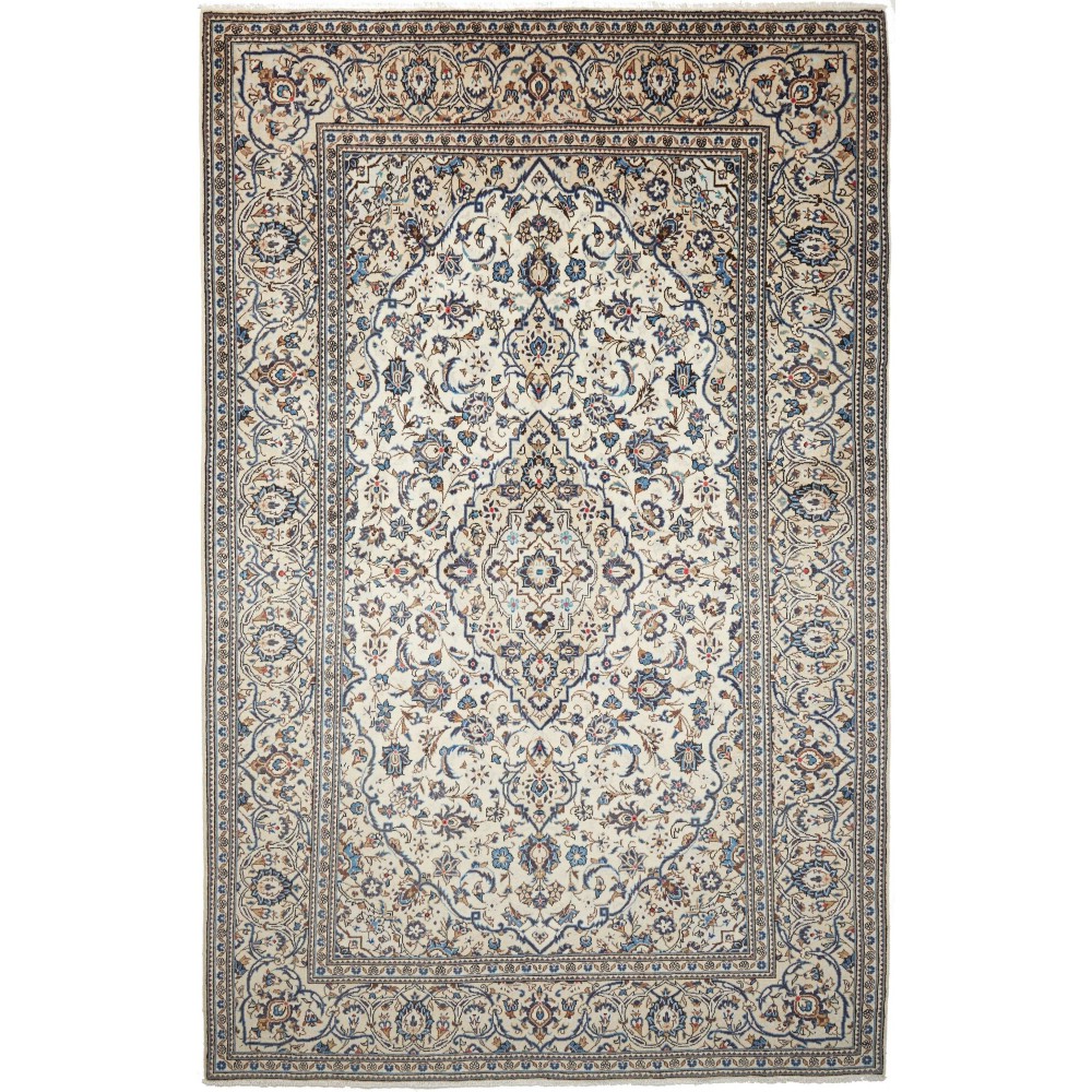 Tappeto Kashan Persia beige bianco 204x298 Tappeto Kashan Persia beige bianco 204x298