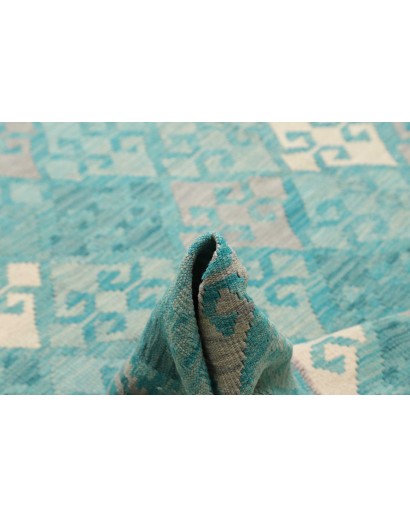 Tappeto Kilim Afghanistan azzurro blu 292x405