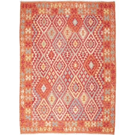 Tappeto Kilim Afghanistan arancione marrone 175x238
