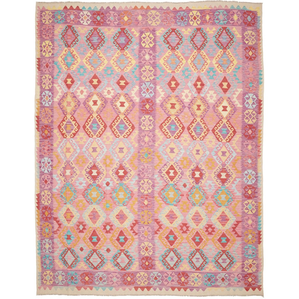 Tappeto Kilim Afghanistan marrone rosso 268x343