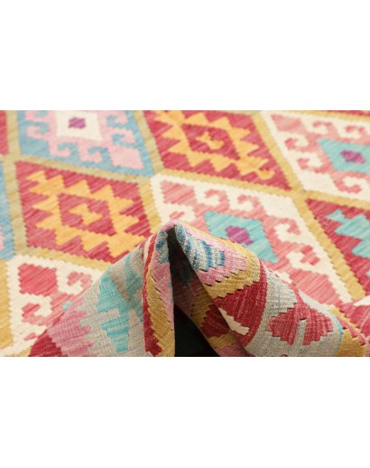 Tappeto Kilim Afghanistan beige arancione 264x296