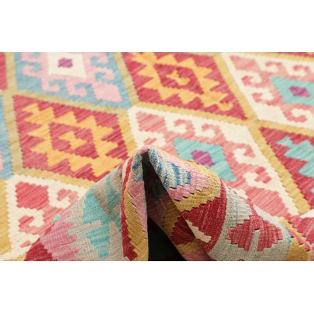 Tappeto Kilim Afghanistan beige arancione 264x296