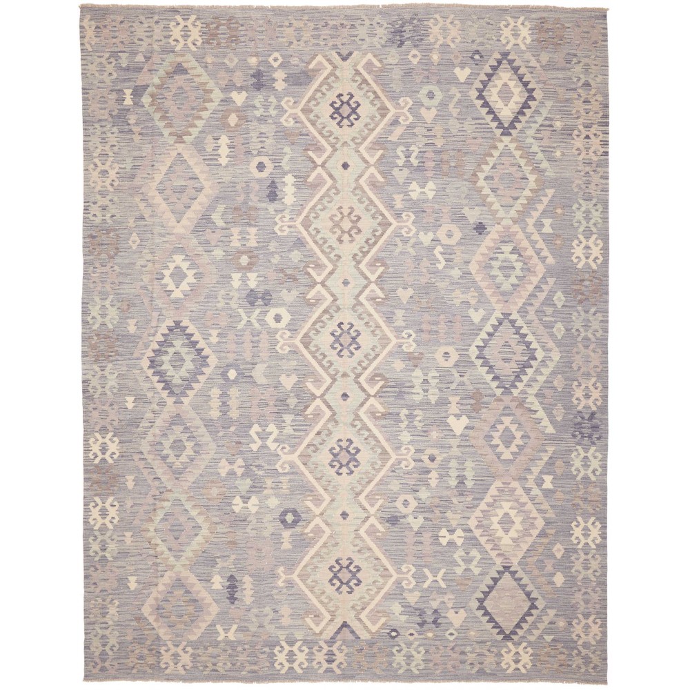 Tappeto Kilim Afghanistan beige azzurro 255x335