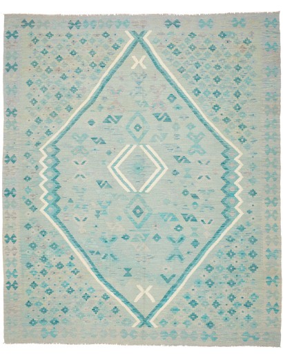 Tappeto Kilim Afghanistan beige blu 245x290