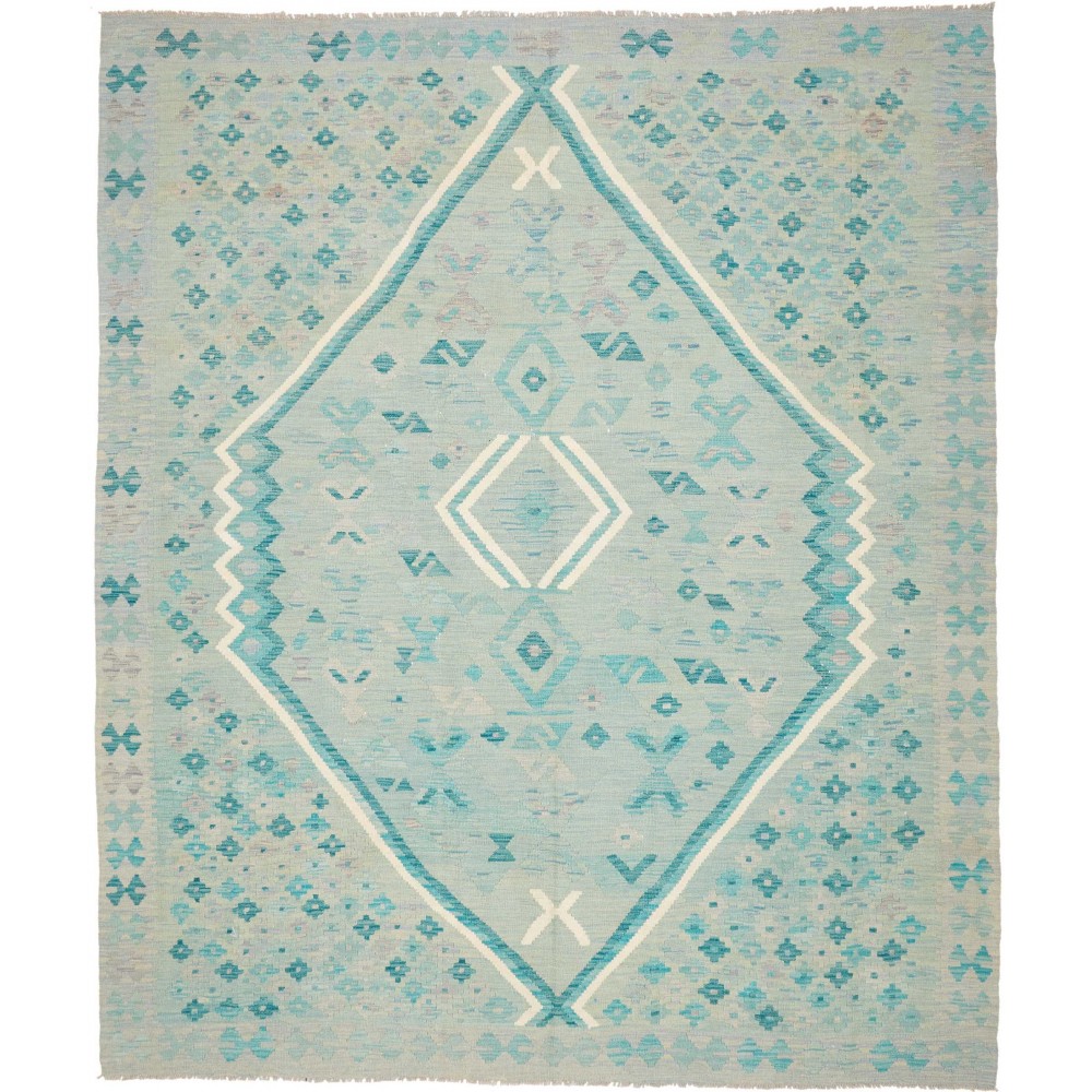 Tappeto Kilim Afghanistan beige blu 245x290