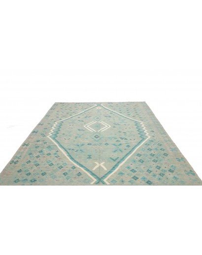 Tappeto Kilim Afghanistan beige blu 245x290
