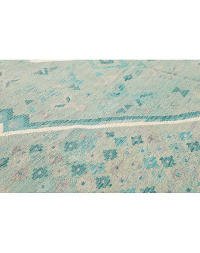 Tappeto Kilim Afghanistan beige blu 245x290