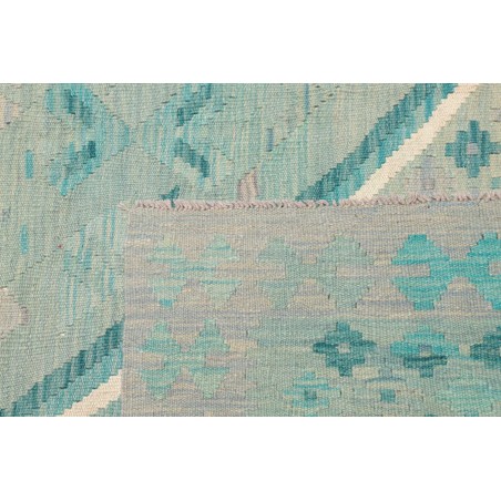 Tappeto Kilim Afghanistan beige blu 245x290