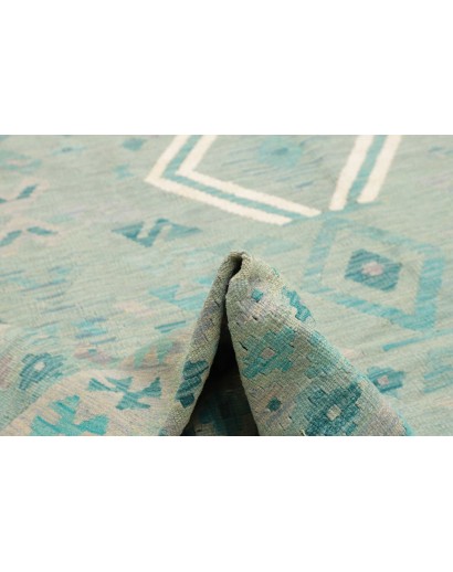 Tappeto Kilim Afghanistan beige blu 245x290