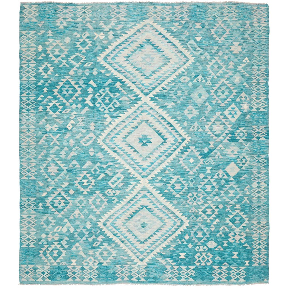 Tappeto Kilim Afghanistan azzurro blu 259x291