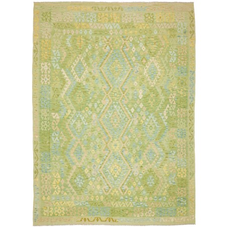 Tappeto Kilim Afghanistan marrone verde 252x348