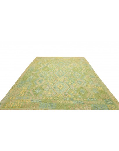 Tappeto Kilim Afghanistan marrone verde 252x348