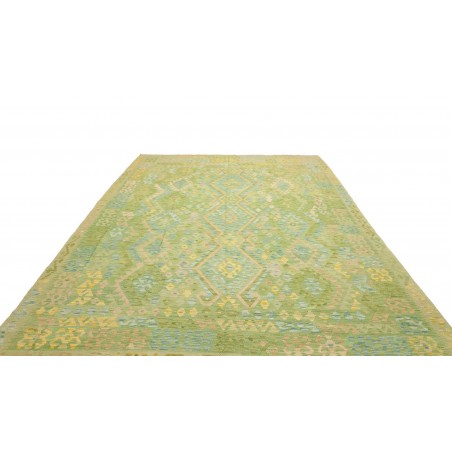 Tappeto Kilim Afghanistan marrone verde 252x348