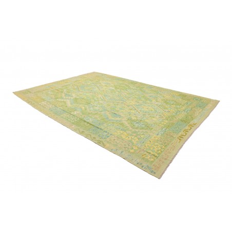 Tappeto Kilim Afghanistan marrone verde 252x348