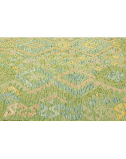 Tappeto Kilim Afghanistan marrone verde 252x348