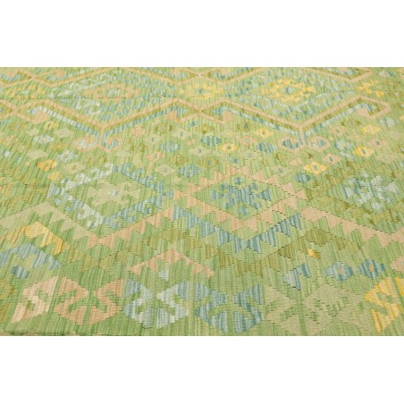 Tappeto Kilim Afghanistan marrone verde 252x348