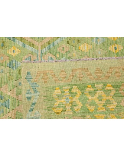 Tappeto Kilim Afghanistan marrone verde 252x348
