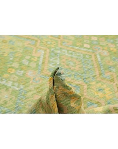 Tappeto Kilim Afghanistan marrone verde 252x348