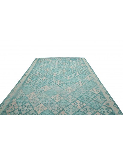 Tappeto Kilim Afghanistan azzurro blu 245x350