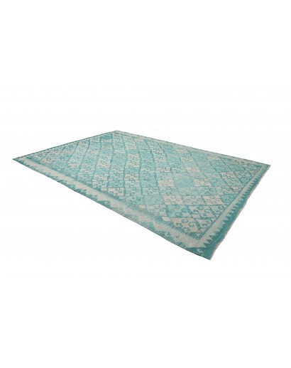 Tappeto Kilim Afghanistan azzurro blu 245x350