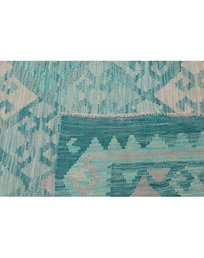 Tappeto Kilim Afghanistan azzurro blu 245x350