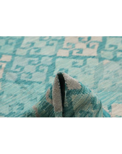 Tappeto Kilim Afghanistan azzurro blu 245x350