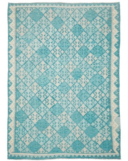 Tappeto Kilim Afghanistan azzurro blu 239x339