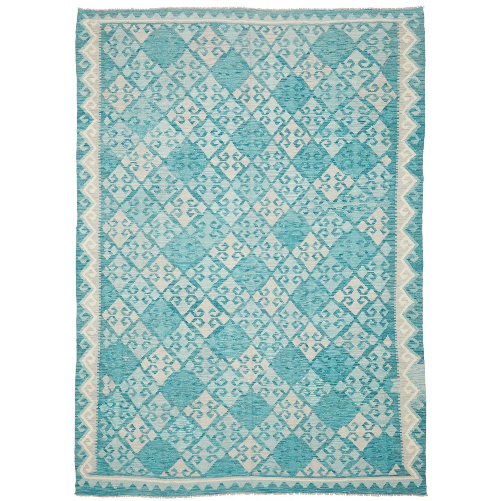 Tappeto Kilim Afghanistan azzurro blu 239x339