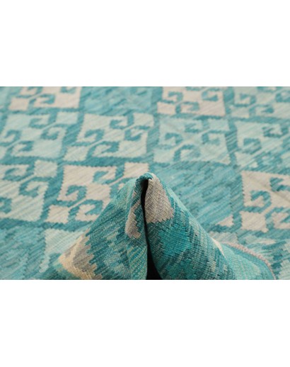 Tappeto Kilim Afghanistan azzurro blu 239x339