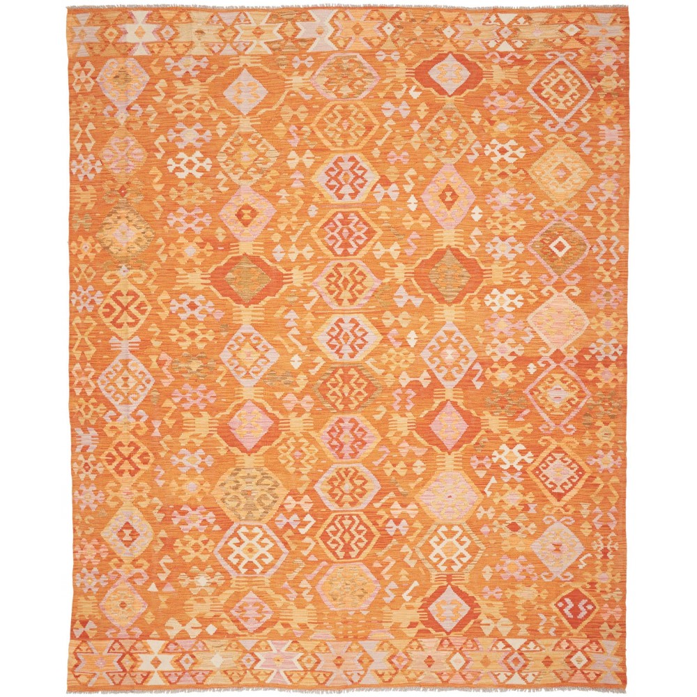 Tappeto Kilim Afghanistan arancione marrone 253x301