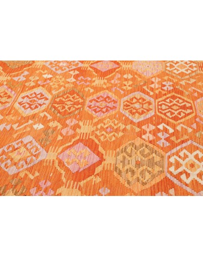 Tappeto Kilim Afghanistan arancione marrone 253x301
