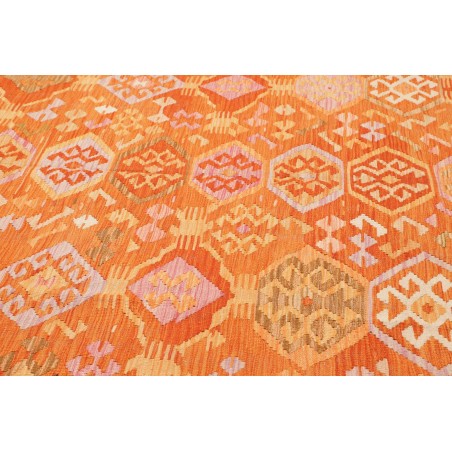 Tappeto Kilim Afghanistan arancione marrone 253x301