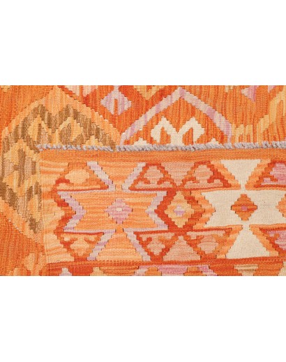 Tappeto Kilim Afghanistan arancione marrone 253x301