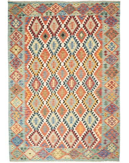 Tappeto Kilim Afghanistan marrone 203x294