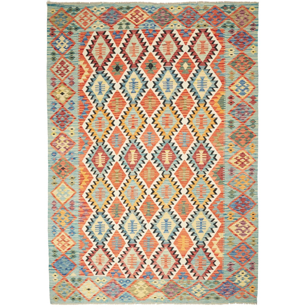 Tappeto Kilim Afghanistan marrone 203x294