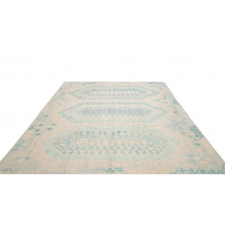 Tappeto Kilim Afghanistan bianco azzurro 243x295