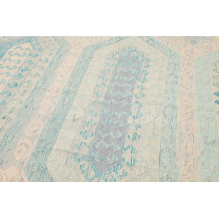 Tappeto Kilim Afghanistan bianco azzurro 243x295