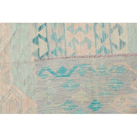 Tappeto Kilim Afghanistan bianco azzurro 243x295