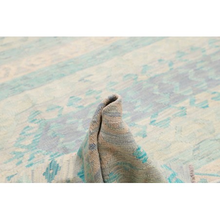 Tappeto Kilim Afghanistan bianco azzurro 243x295
