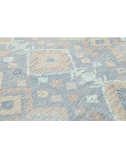 Tappeto Kilim Afghanistan azzurro bianco 245x289