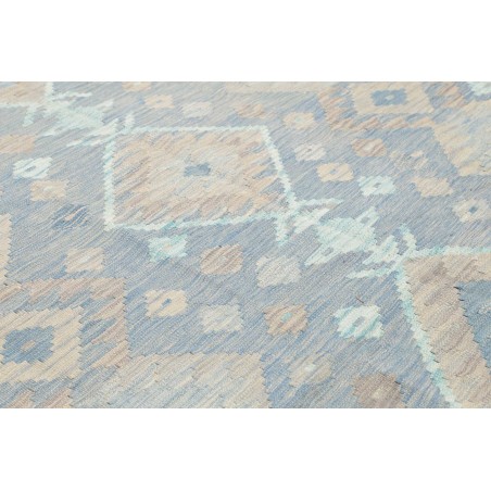 Tappeto Kilim Afghanistan azzurro bianco 245x289